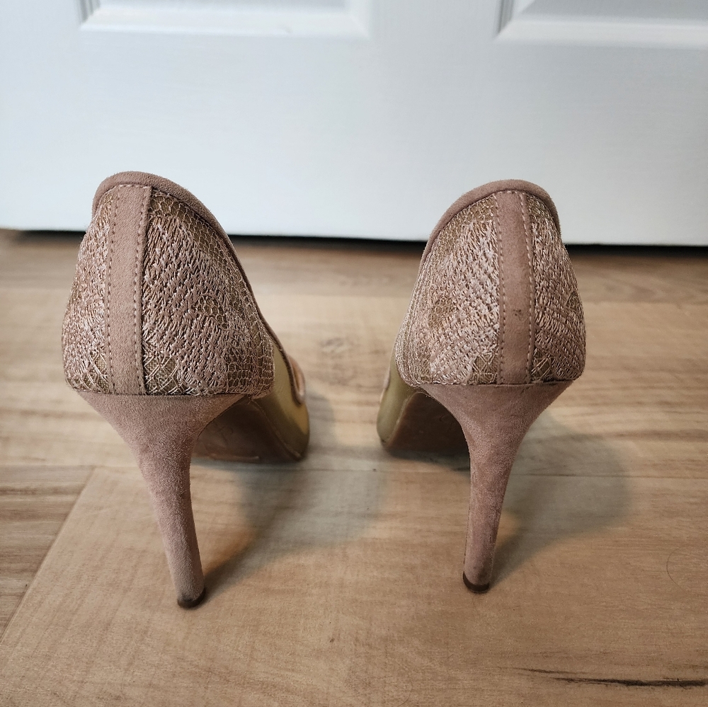 Jessica Simpson Women's Tan Lace Flats - Picture 3 of 5
